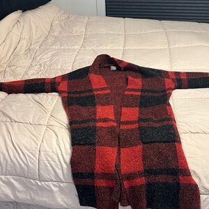 Cyrus Red and Black Plaid Blazer